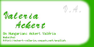 valeria ackert business card